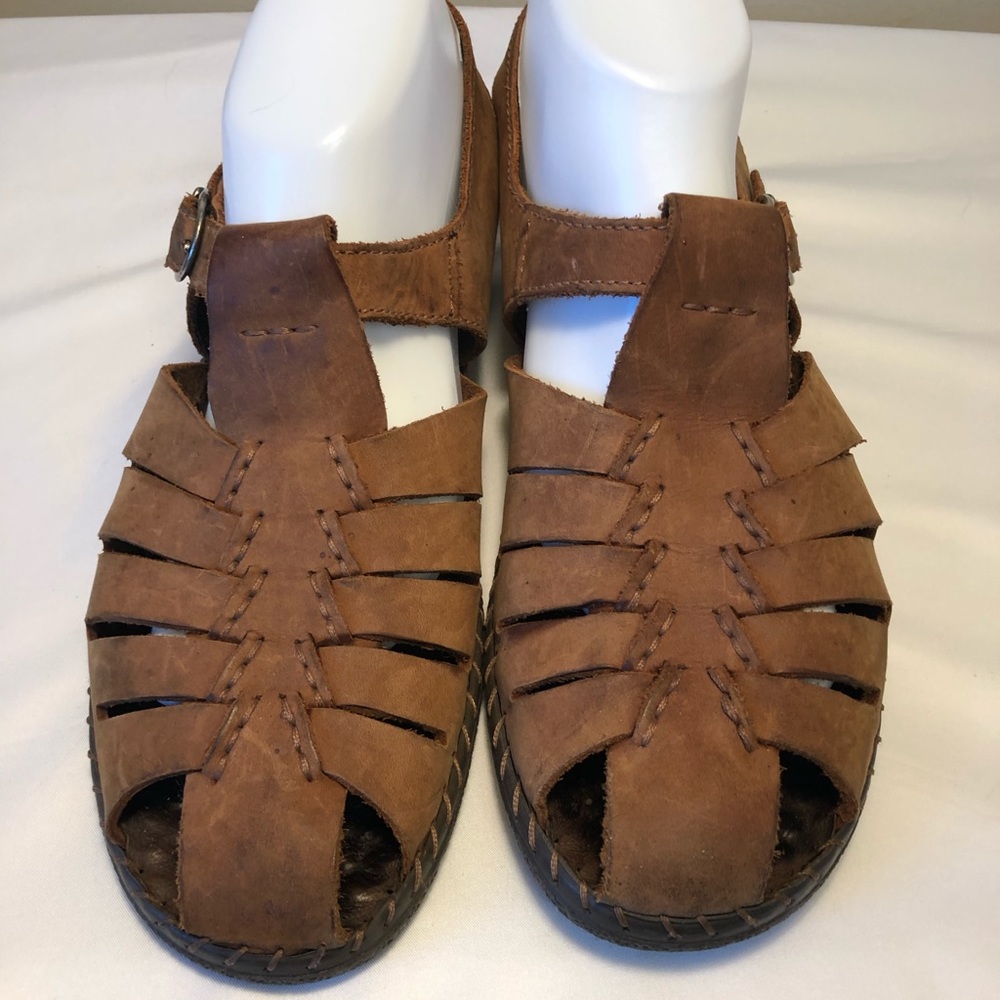 JOSEF SEIBEL Sandal EU 42 US 11.5/12 Brown Leather
